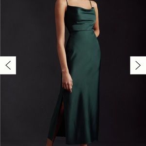 BHLDN Cali Satin Charmeuse Midi Dress